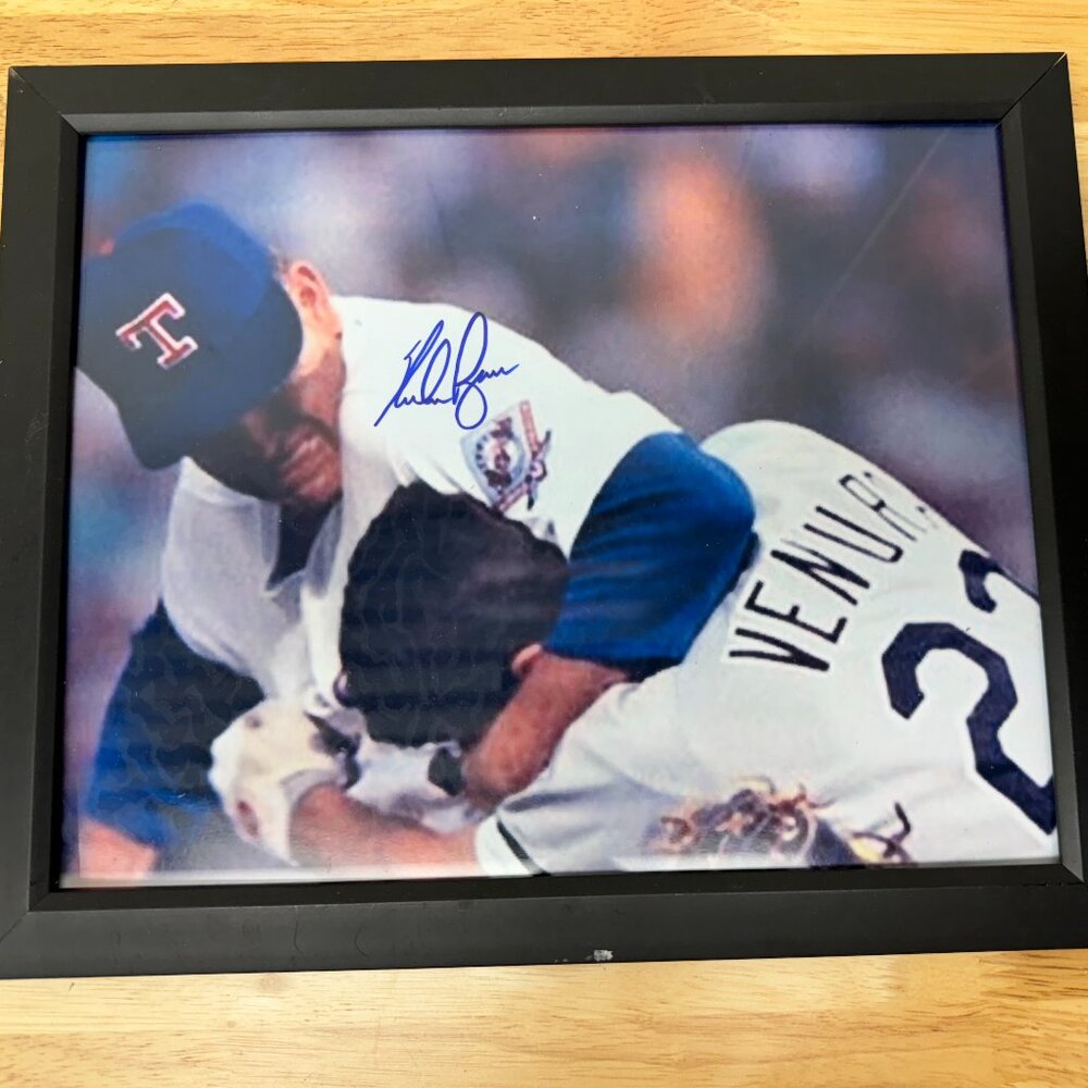 Nolan Ryan Autograph - Framed w/ COA - Famous Fight with Robin Ventura
